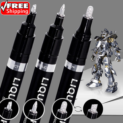 3PK Liquid Chrome Markers - Permanent Mirror Chrome Pens, Chrome Paint Pens for