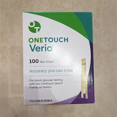 OneTouch Verio Blood Glucose Test Strips, 100 Count, FSA/HSA Eligible