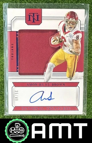Amon-Ra St. Brown Jersey Auto 2024 Panini National Treasures Collegiate 35/49