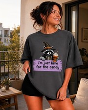 Raccoon Halloween Shirt Funny Trash Panda Boo...