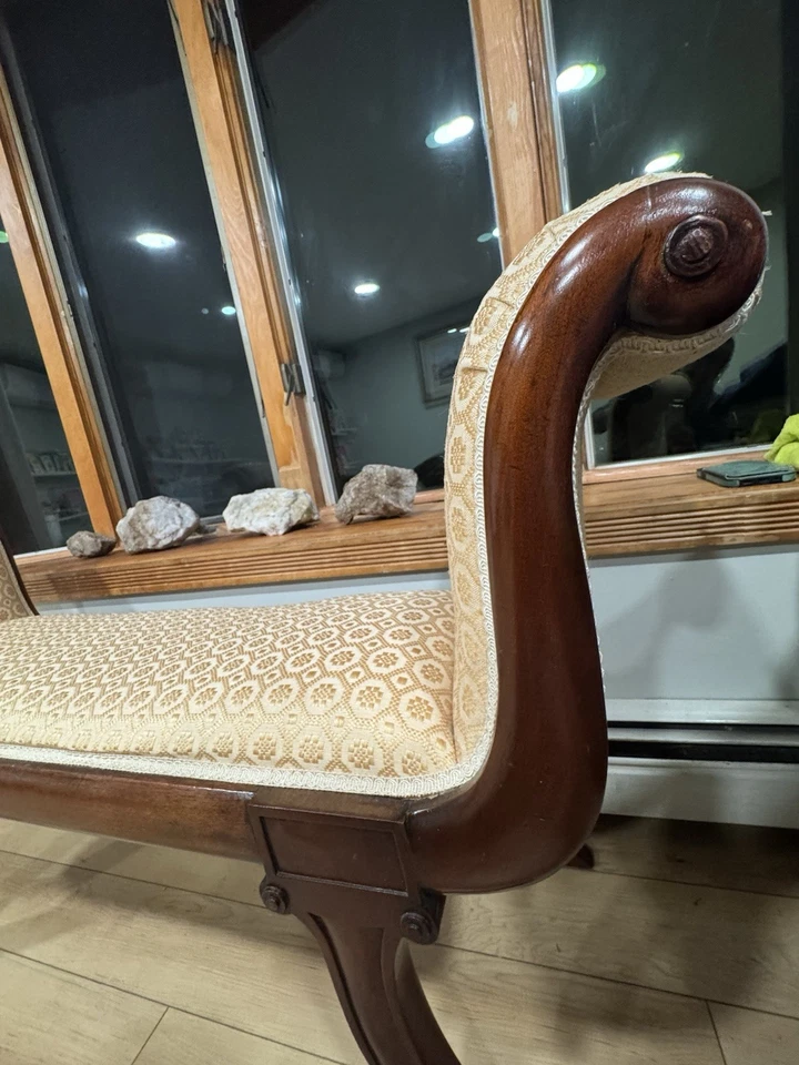 Louis XVI Style Scroll Arm Window Bench.  A Truly Beautiful Piece Of Furniture. - Image 4 of 4