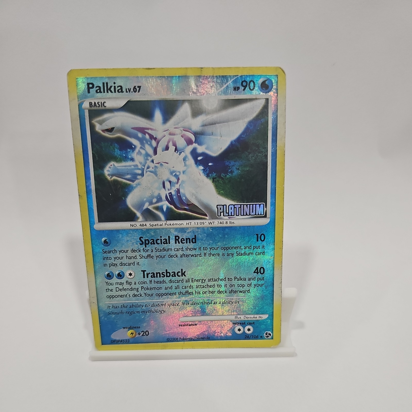Pokemon TCG Palkia LV67 26/106 Great Encounters Holo Rare HP