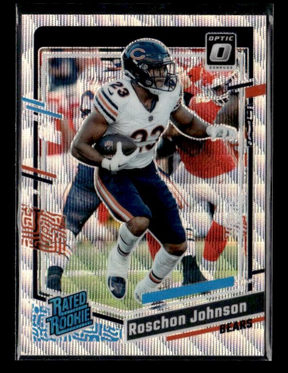 2023 Donruss Optic #217 Roschon Johnson Rated Rookie Wave #/300 Bears