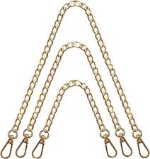 3 Pack 16",36",48" Silver Purse Chain Strap Bag Chains for Handbags