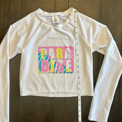 Art Class Girls Swim Shirt.Size Extra Large white Beach Long Sleeve Rash Guard - Picture 4 of 6
