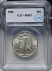 ICG MS 63 - 1945 P Liberty Walking Silver Half Dollar. Under-Graded? A1470.