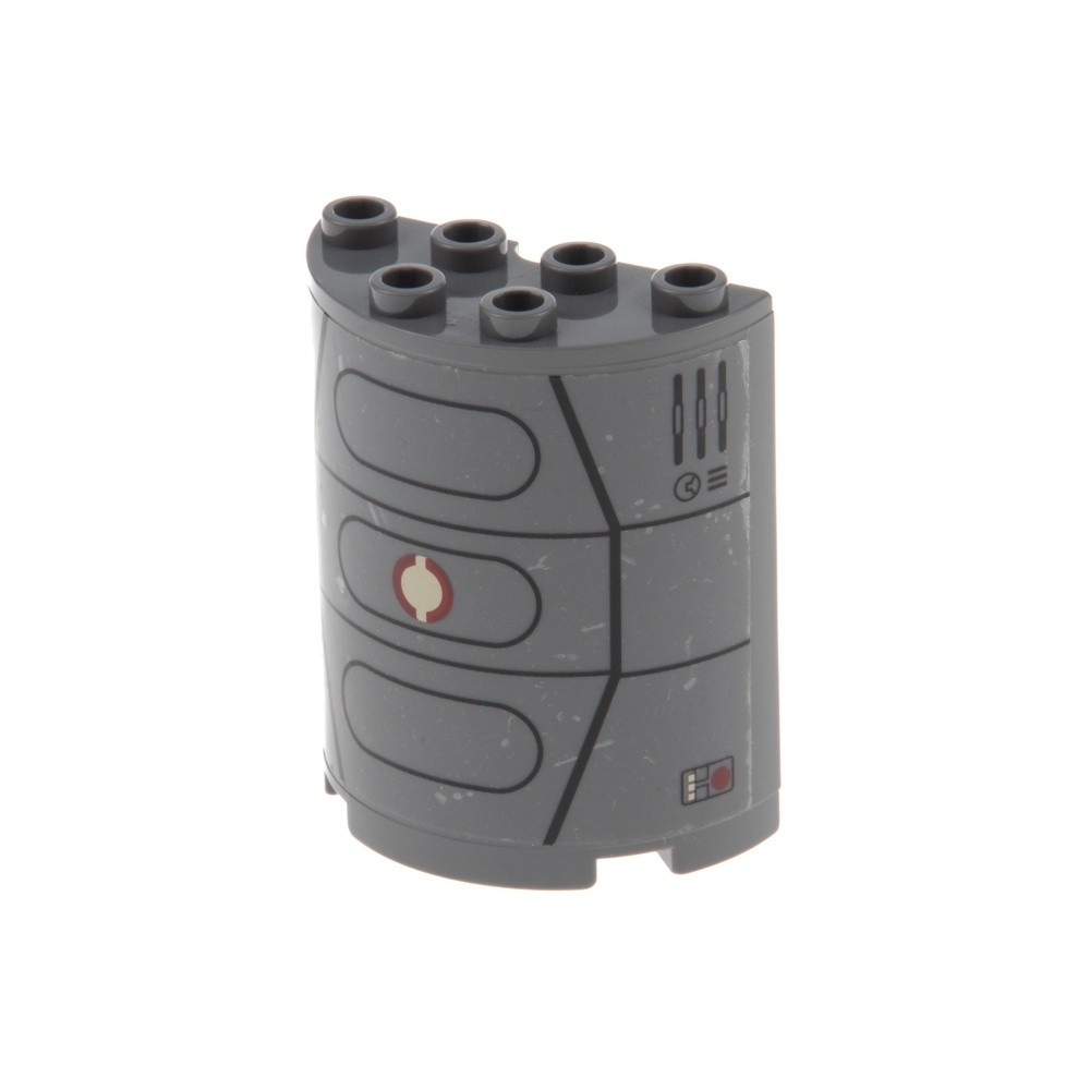 1x Lego Cylinder Half 2x4x4 New-Dark Gray Escape Pod Star Wars 6259pb013