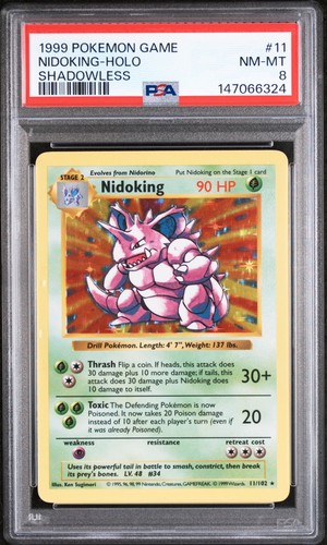 Nidoking (Shadowless) graded PSA 8 for sale on eBay