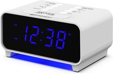 Emerson CKS1500 SmartSet Dual Alarm Clock Radio with AM/FM, 0.9  Blue LED Disp