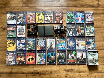 Sony Ps2 Slim Konsole Bundle 32 Spiele komplett sehr guter Zustand Abwärtskompatibel