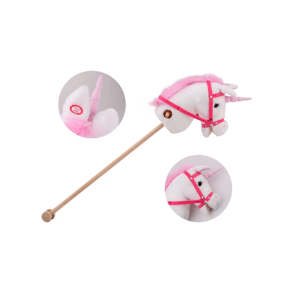 Johntoy 22278 Einhorn Steckenpferd mit Sound