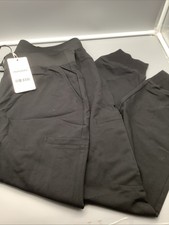 Mandala Scrubs Women 11 Pocket Jogger Pant Size Petite Large Color Black NWT