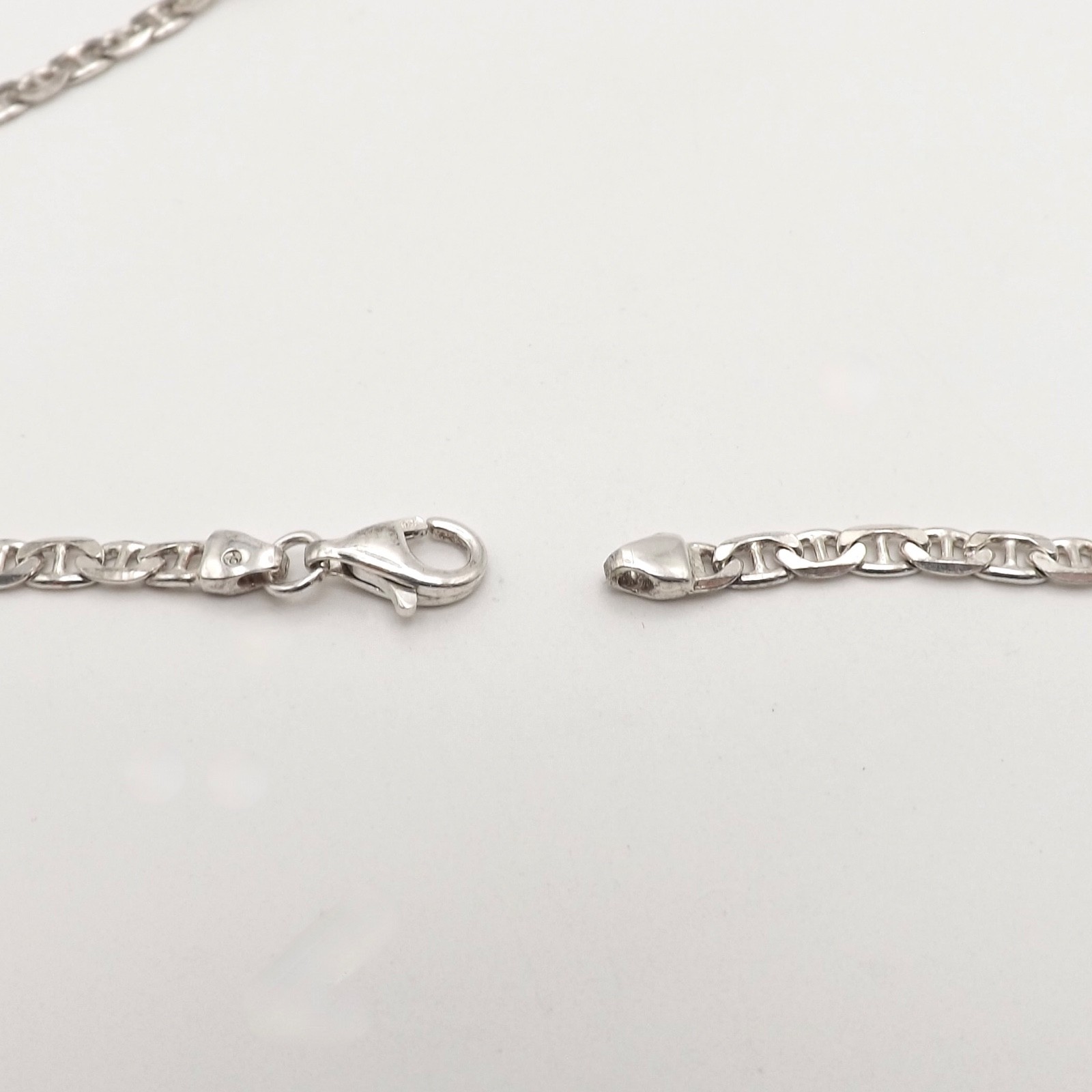 Solid Sterling Silver Mariner Link Pendant Chain … - image 4