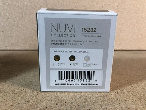 Hinkley Lighting Nuvi Deck and Patio Sconce, Black - 15232BK - Picture 2 of 2