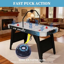 54 Inch Air Hockey Table LED Scoring Kids Adults Game