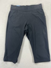 NWT Columbia Women's Active Fit Capri Pants Black Stretch Pockets Medium M