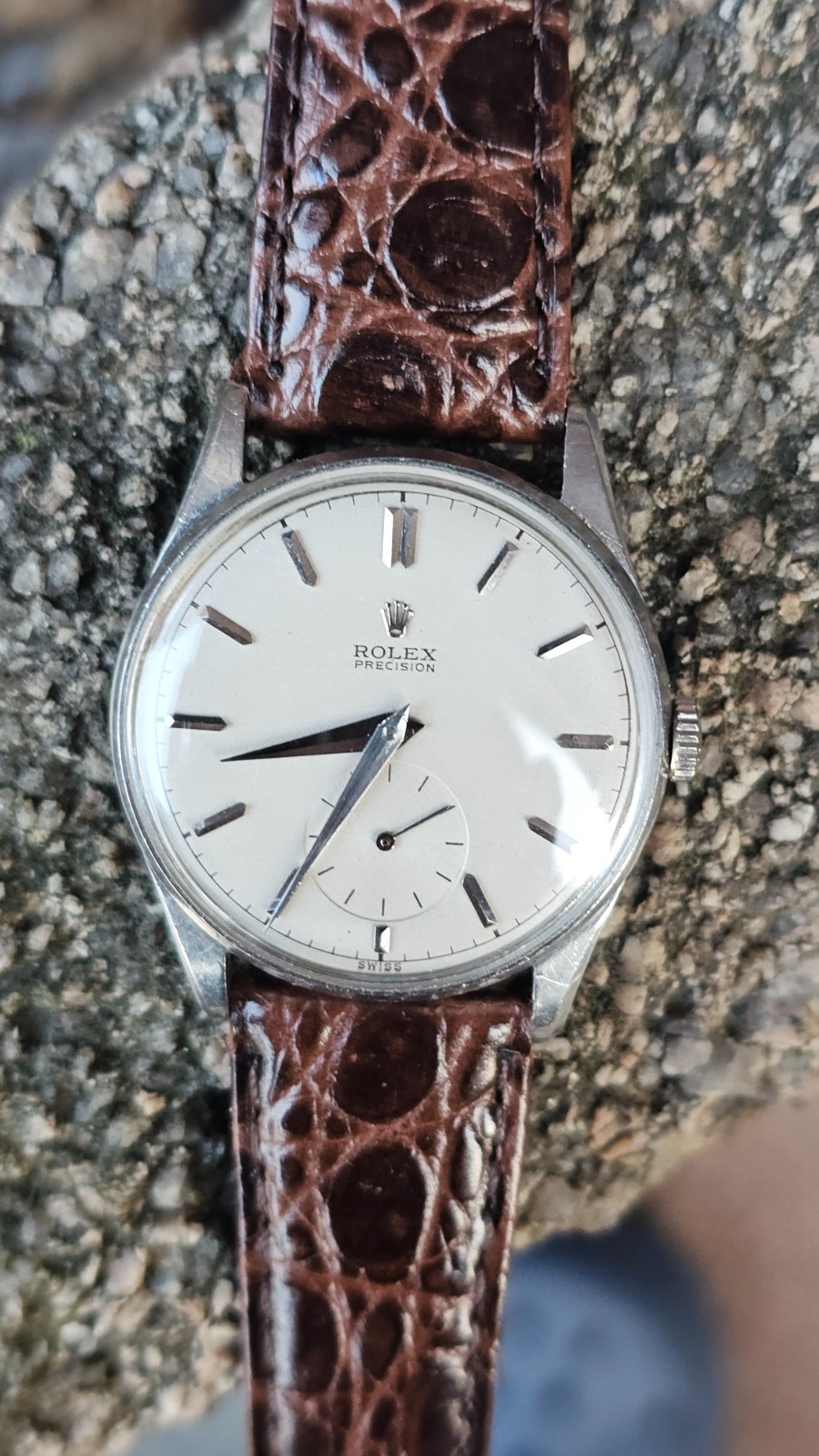 Vintage Rolex Precision 4658 Sub-Second Men's Hand-Winding Watch 1952 RARE