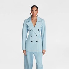 KBB by KAHLANA Womens The Corset Denim Blazer