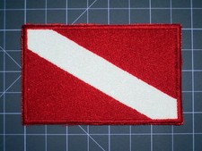 Diver Down Flag Embroidered Patch, Scuba, Snorkeling