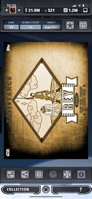 Topps Star Wars Digital Card Trader Gold TLJ Eastern Badges Rey Insert Award