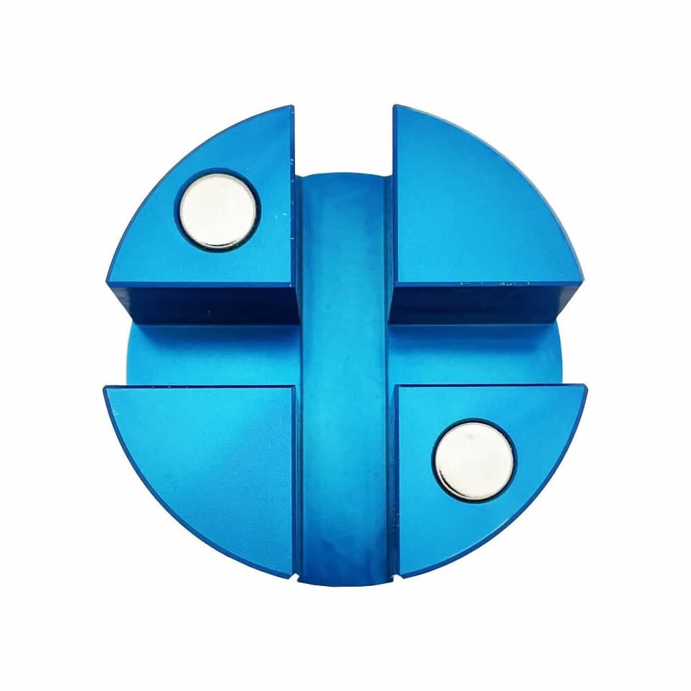 2Pcs Floor Jack Pads, Universal Aluminum Grooved Magnetic