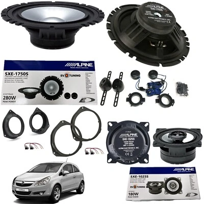 Kit 6 Casse Altoparlanti Alpine Anteriori e Posteriori per Opel Corsa D dal 2006