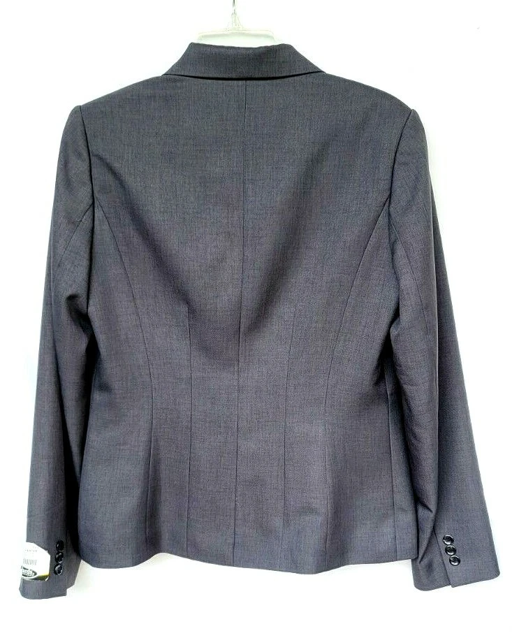 Edwards Signature Blazer Womens Size 10T Gray Lined Fitted Uniform New Tags - Image 3 of 4