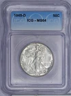 1945-D Walking Liberty Half Dollar 50c ICG MS64