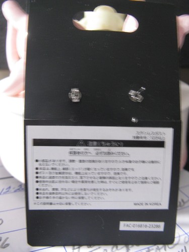 Disney Tokyo Resort Tinkerbell Tink Pierced Dangle Earrings NEW - Picture 2 of 2