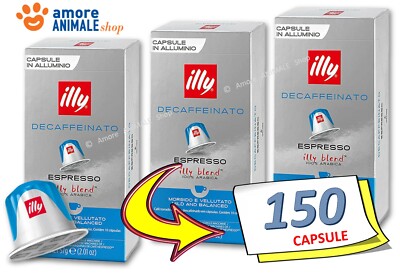 150 Kapseln   Illy Kompatibel Nespresso - Caffe Röstung Deka, Entkoffeiniert