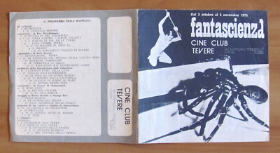 Sehr seltene Broschüre FICTION CINE CLUB TIBER, 1975 Filmübersicht*