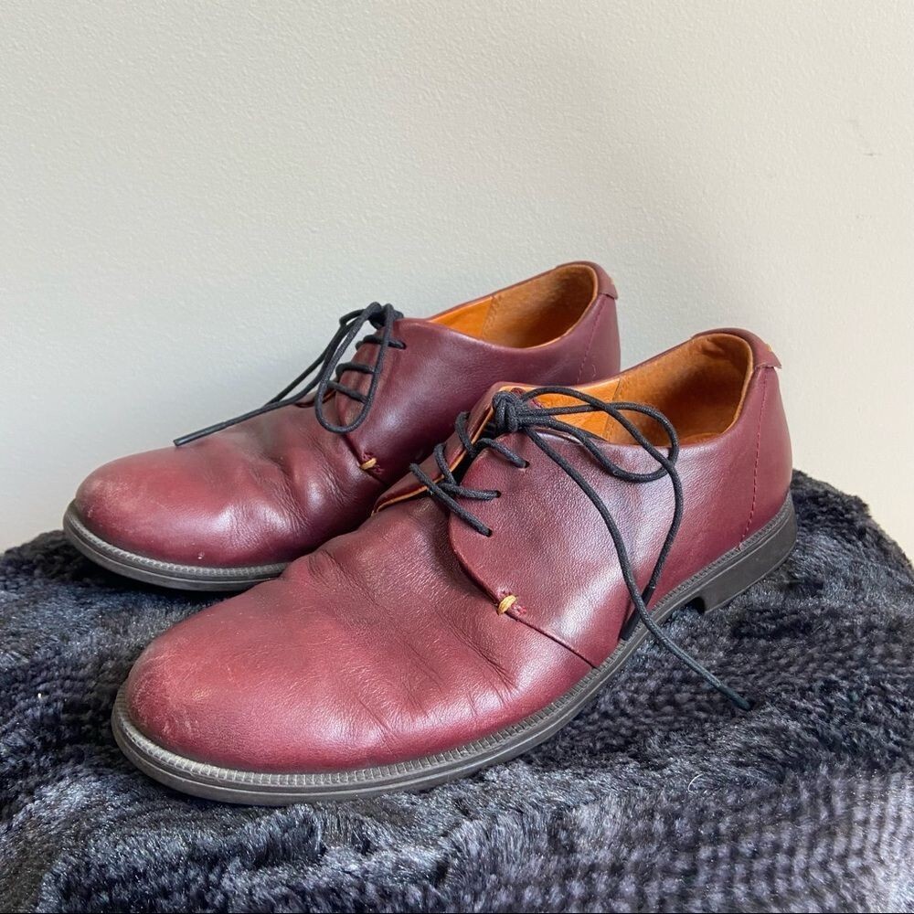 Camper | Merlot Red Leather Lace Up Oxfords | Size 6 | eBay display picture 1