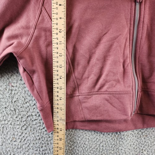 Calvin Klein Zippered Cropped Hoodie Women's L Sedona Ribbed Cuffs And Hem L/S - Picture 11 of 14