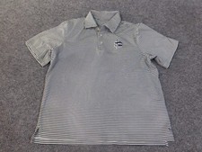 vineyard vines polo Medium mens blue striped cotton logo preppy casual