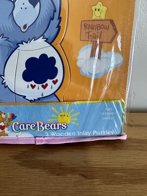 Care Bear Wooden Inlay Puzzles Bag Of 3 2004 | eBay