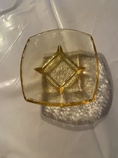 Fire & Light Glass - Cache / Jewelry / Sauce Dish  - Citrus- Excellent Condition