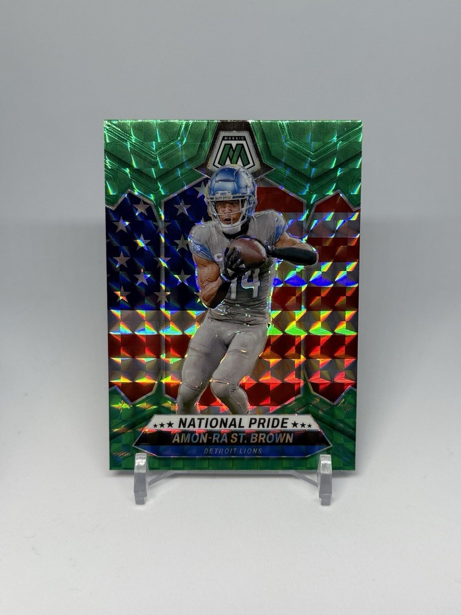 2024 Panini Mosaic Green Prizm National Pride Amon-Ra St. Brown