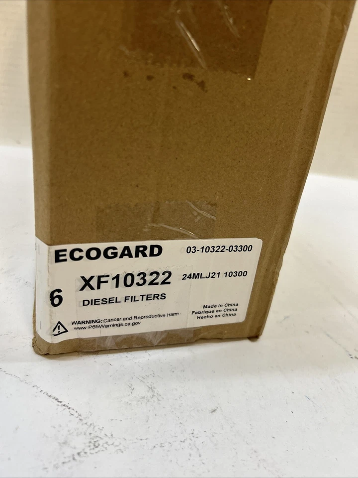 6件装ECOGARD XF10322优质柴油燃料过滤器雪佛兰索罗德2500 HD 6.6L — 第 3/3 张图片