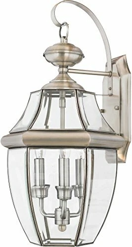 Quoizel NY8318P 3-Light Newbury Outdoor Lantern in Pewter - Picture 1 of 3
