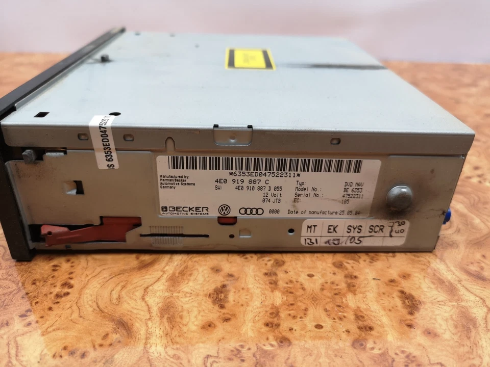 Audi A4 A5 A6 4F A8 4E Q7 MMI Reproductor de CD NAVEGACIÓN 4E0919887C 4E0910887C 45 Foto 2 de 3