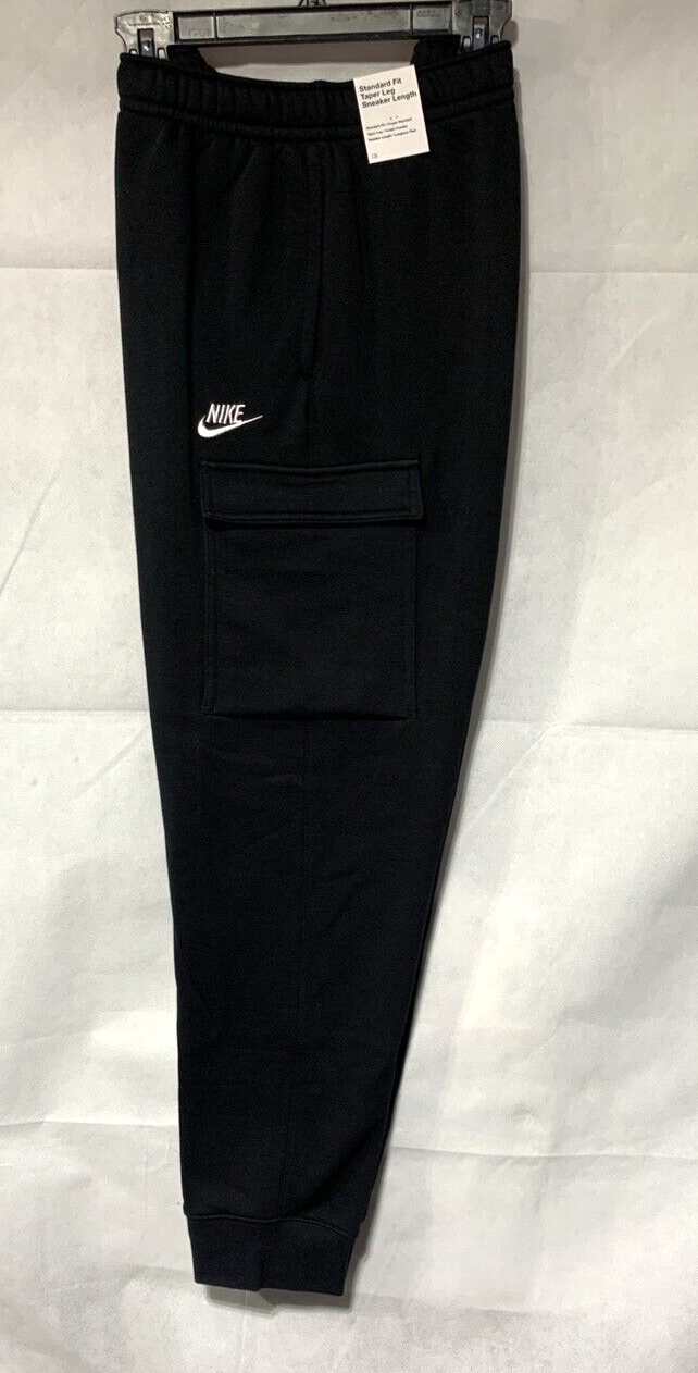 Nike Men's Club Fleece Sportswear Standard Fit Taper Leg Sneaker Length XLBLK eBay