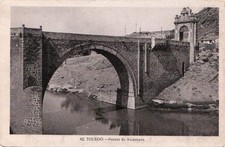Postcard Puente de Alcantara Toledo Spain Bridge
