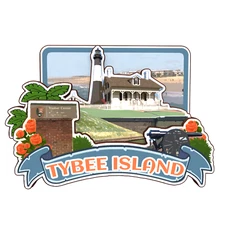 Tybee Island Georgia USA Refrigerator magnet 3D travel souvenirs wood