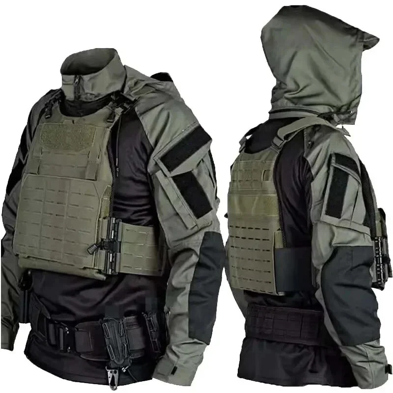 Tactical Combat Jacket Men Long Sleeve Breathable T-shirt Camo Hooded Quick-dry
Opens in a new windo