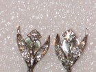 1990's Amsterdam 14k White Gold & Diamond Teardrop Earrings 1.5" long *MINT* — photo 6