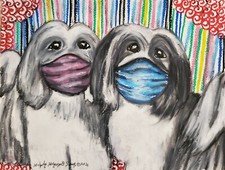 Havanese in Quarantine Pop Art Print 8 x 10 D...