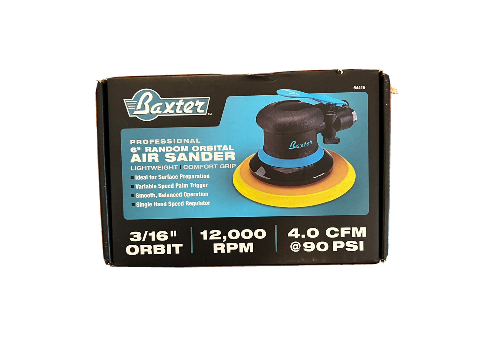 Baxter Professional Geared 6" Air Sander (56512)