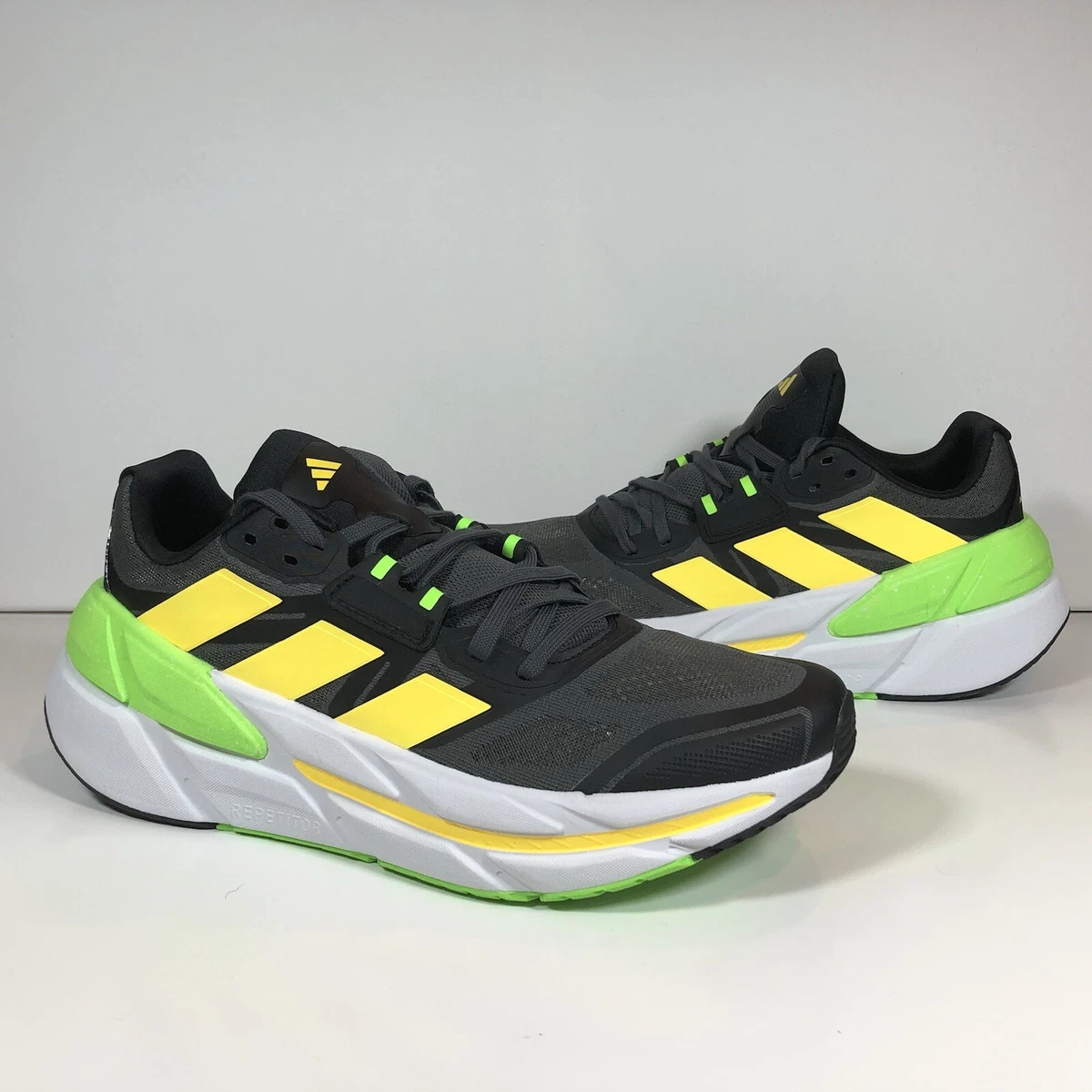 Adidas Adistar CS M Running Shoes Black Green Yellow GX8418