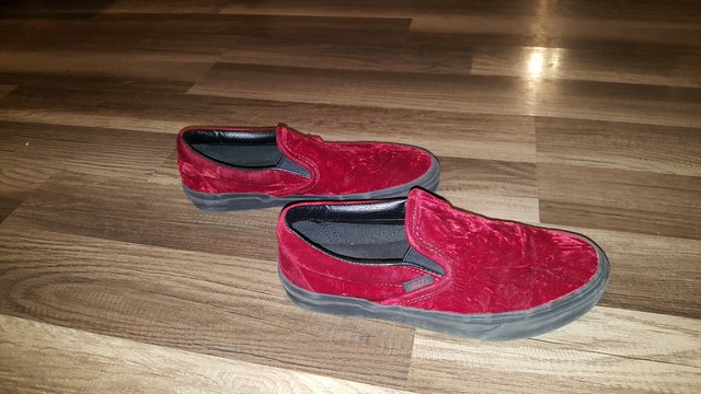 velvet burgundy vans