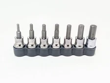 NEW CRAFTSMAN 7 PIECE SAE HEX ALLEN SOCKET SET 3/8 INCH DRIVE 1/8" - 3/8"